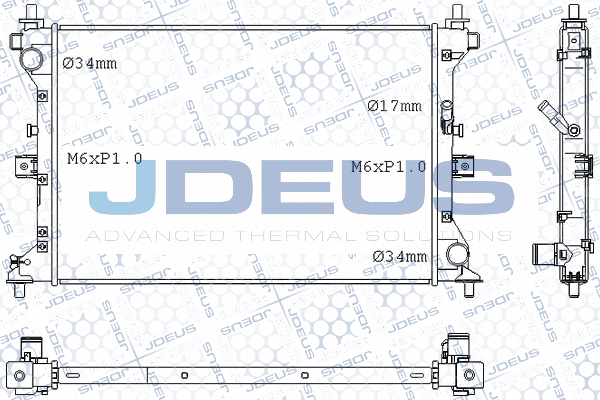 M0420330 JDEUS Радиатор, охлаждение двигателя