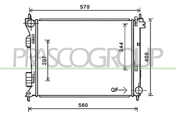 HN202R004 PRASCO Радиатор, охлаждение двигателя