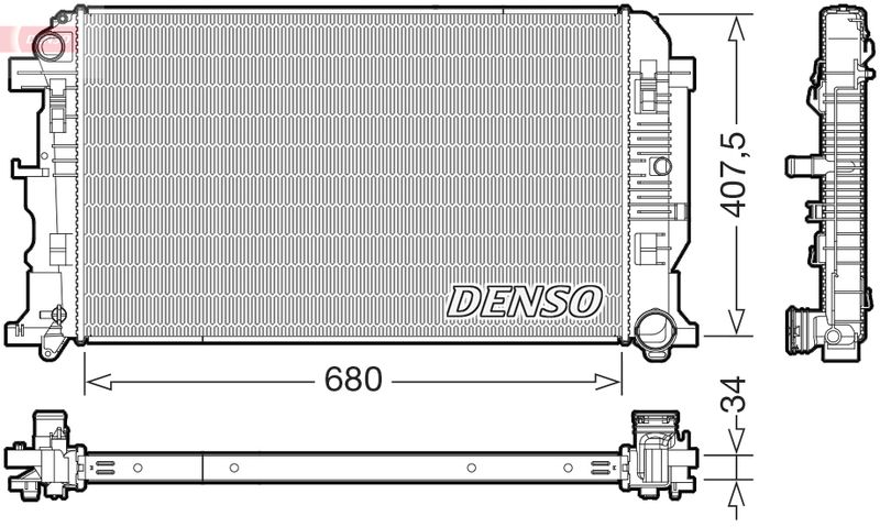 DRM32053 DENSO Радиатор, охлаждение двигателя