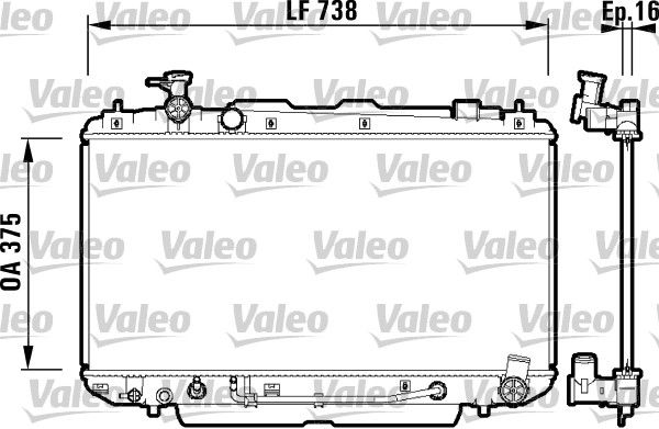 734183 VALEO Радиатор, охлаждение двигателя