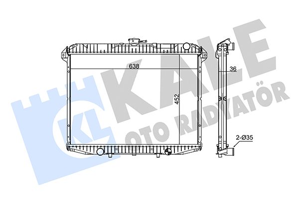 351890 KALE OTO RADYATÖR Радиатор, охлаждение двигателя