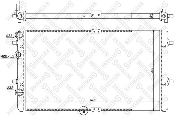 1026569SX STELLOX Радиатор, охлаждение двигателя