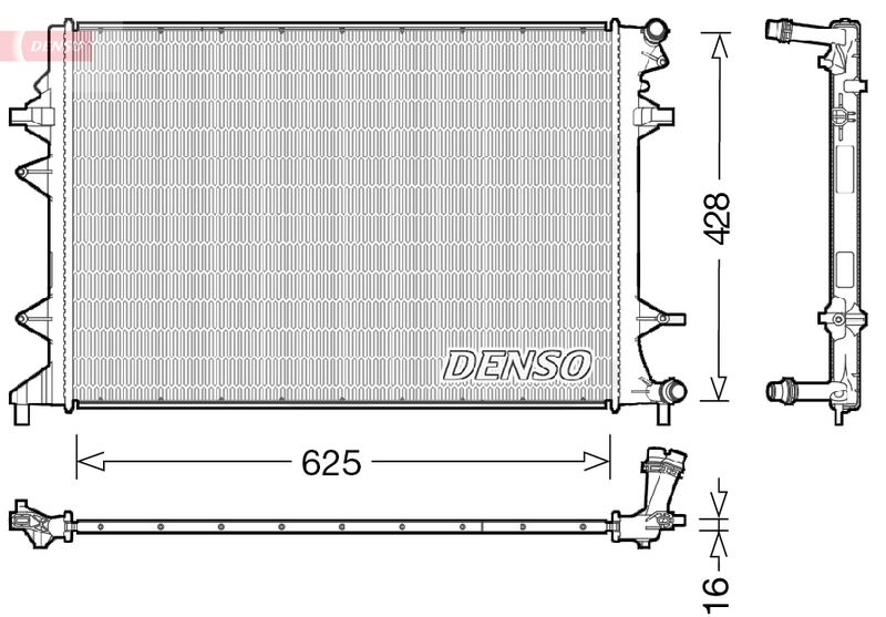 DRM32047 DENSO Радиатор, охлаждение двигателя