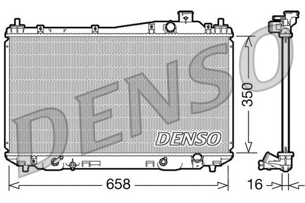 DRM40008 DENSO Радиатор, охлаждение двигателя