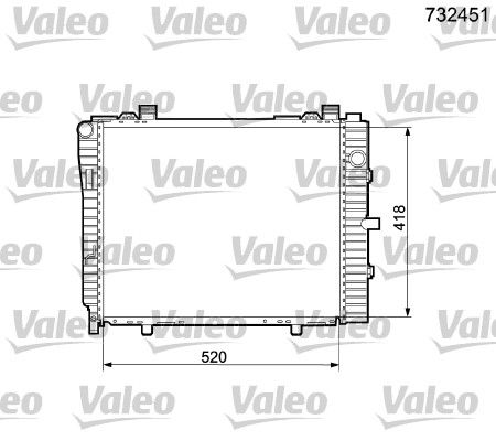 732451 VALEO Радиатор, охлаждение двигателя