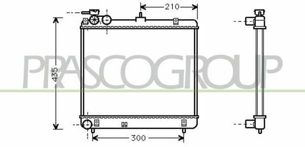 HN320R001 PRASCO Радиатор, охлаждение двигателя