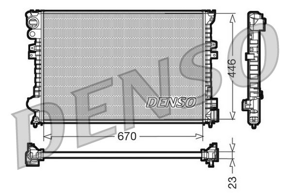 DRM07055 DENSO Радиатор, охлаждение двигателя