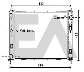 31R18141 EACLIMA Радиатор, охлаждение двигателя