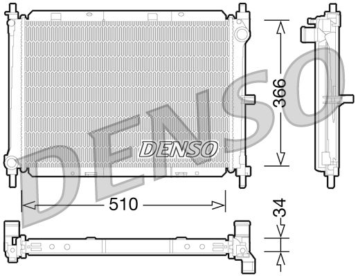 DRM46038 DENSO Радиатор, охлаждение двигателя