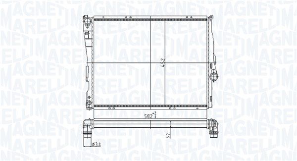 350213176800 MAGNETI MARELLI Радиатор, охлаждение двигателя