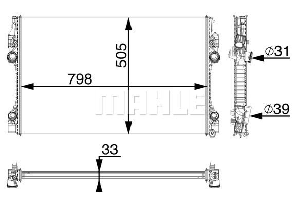 WG2182405 WILMINK GROUP Радиатор, охлаждение двигателя