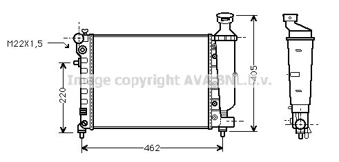 PEA2012 AVA QUALITY COOLING Радиатор, охлаждение двигателя