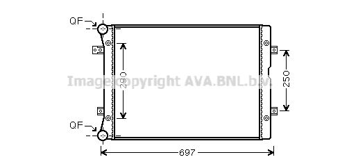 VNA2283 AVA QUALITY COOLING Радиатор, охлаждение двигателя