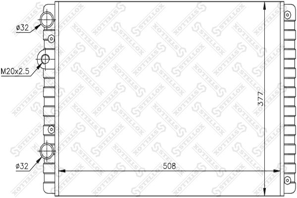 1026418SX STELLOX Радиатор, охлаждение двигателя