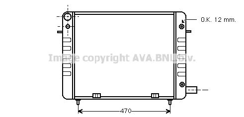 OL2108 AVA QUALITY COOLING Радиатор, охлаждение двигателя