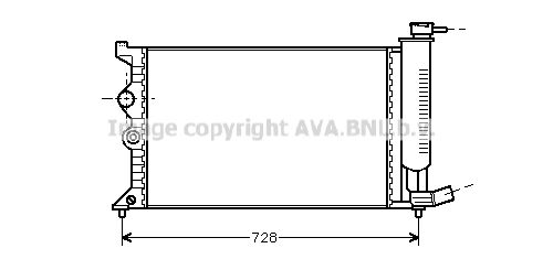 CN2104 AVA QUALITY COOLING Радиатор, охлаждение двигателя