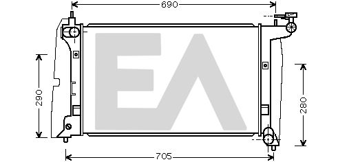 31R71300 EACLIMA Радиатор, охлаждение двигателя