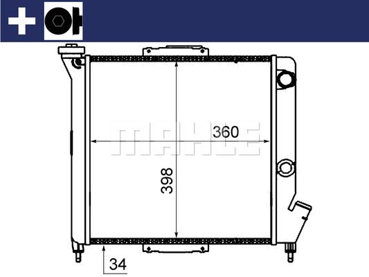 CR832000S MAHLE Радиатор, охлаждение двигателя