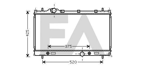 31R12023 EACLIMA Радиатор, охлаждение двигателя