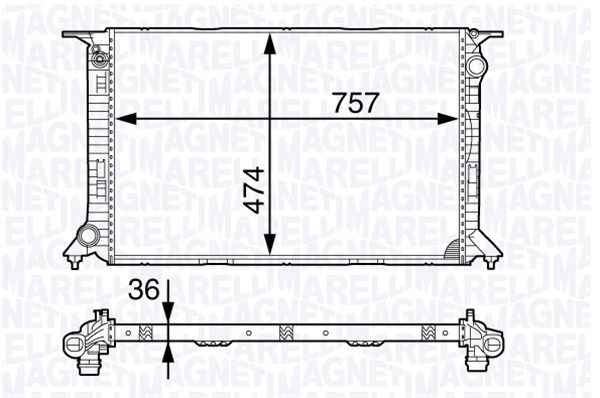 350213141800 MAGNETI MARELLI Радиатор, охлаждение двигателя