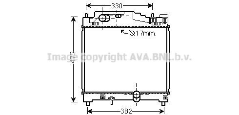 TO2501 AVA QUALITY COOLING Радиатор, охлаждение двигателя