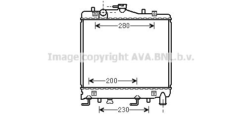 MZ2061 AVA QUALITY COOLING Радиатор, охлаждение двигателя