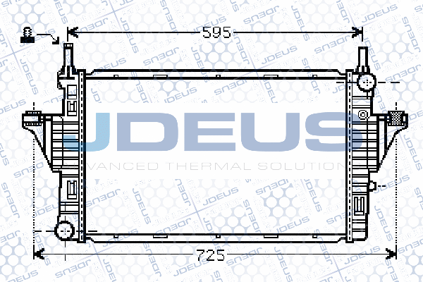 017M50 JDEUS Радиатор, охлаждение двигателя