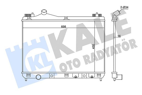 346040 KALE OTO RADYATÖR Радиатор, охлаждение двигателя