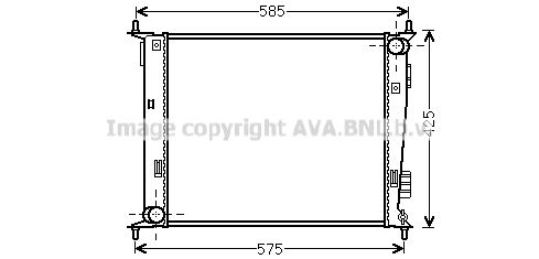 KA2135 AVA QUALITY COOLING Радиатор, охлаждение двигателя