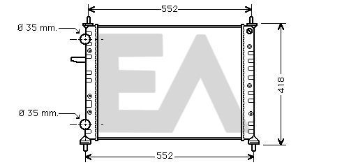 31R25099 EACLIMA Радиатор, охлаждение двигателя