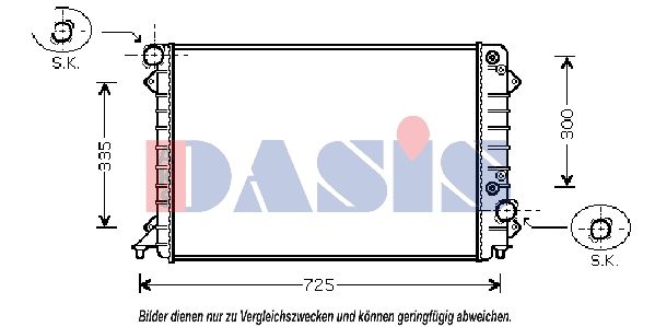 482006N AKS DASIS Радиатор, охлаждение двигателя