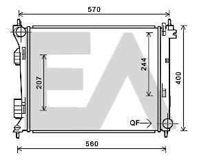 31R28080 EACLIMA Радиатор, охлаждение двигателя