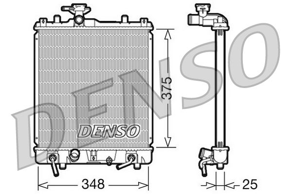 DRM47009 DENSO Радиатор, охлаждение двигателя