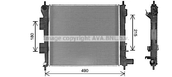 HY2488 AVA QUALITY COOLING Радиатор, охлаждение двигателя