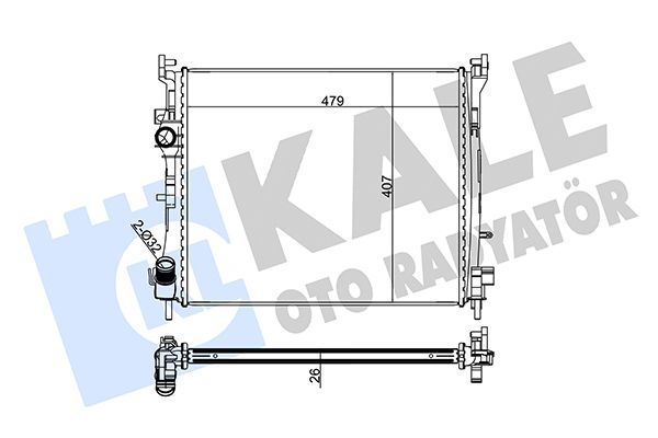 226500 KALE OTO RADYATÖR Радиатор, охлаждение двигателя