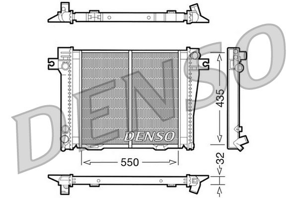 DRM05036 DENSO Радиатор, охлаждение двигателя