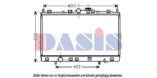 140094N AKS DASIS Радиатор, охлаждение двигателя