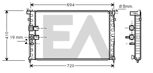 31R55101 EACLIMA Радиатор, охлаждение двигателя