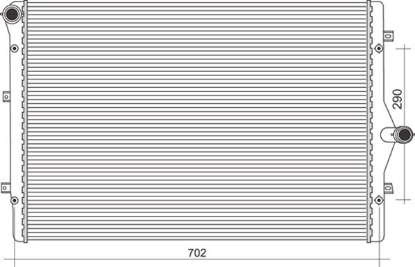 350213855000 MAGNETI MARELLI Радиатор, охлаждение двигателя