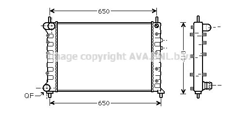 LCA2076 AVA QUALITY COOLING Радиатор, охлаждение двигателя