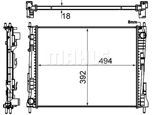 CR924000S MAHLE Радиатор, охлаждение двигателя