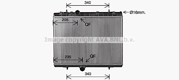 CN2334 AVA QUALITY COOLING Радиатор, охлаждение двигателя