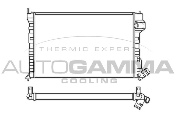 100221 AUTOGAMMA Радиатор, охлаждение двигателя