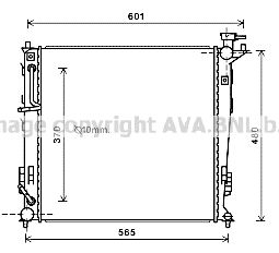 KAA2214 AVA QUALITY COOLING Радиатор, охлаждение двигателя