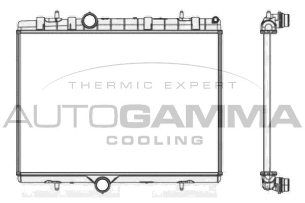 107624 AUTOGAMMA Радиатор, охлаждение двигателя