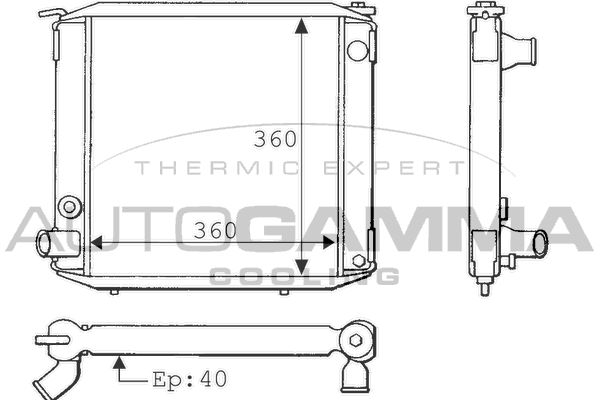 100858 AUTOGAMMA Радиатор, охлаждение двигателя