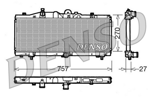 DRM09010 DENSO Радиатор, охлаждение двигателя