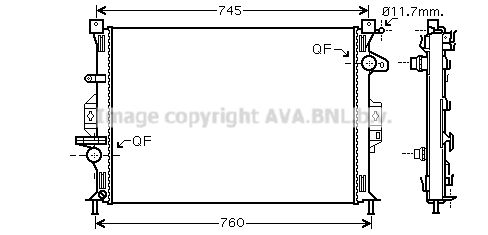 FDA2422 PRASCO Радиатор, охлаждение двигателя