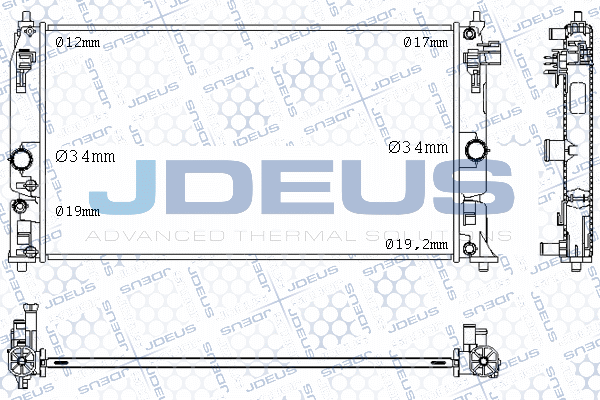 M0281010 JDEUS Радиатор, охлаждение двигателя