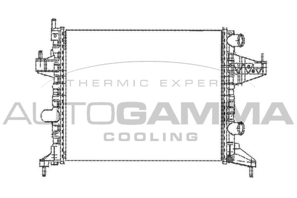 102847 AUTOGAMMA Радиатор, охлаждение двигателя